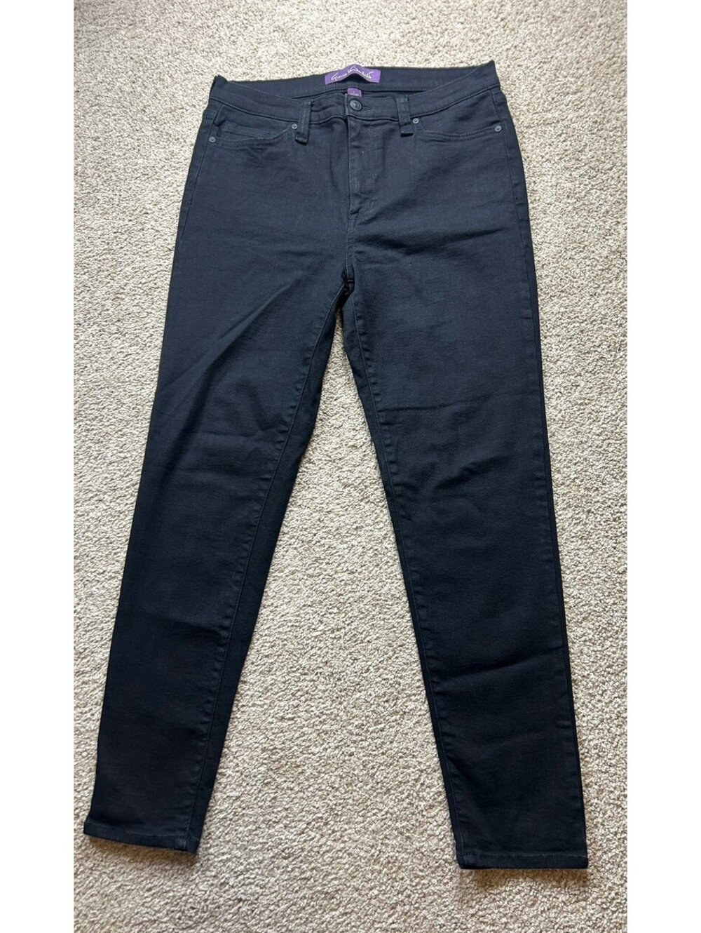 Gloria Vanderbilt Amanda Black Straight Leg Jeans Women's Classic Denim Pants